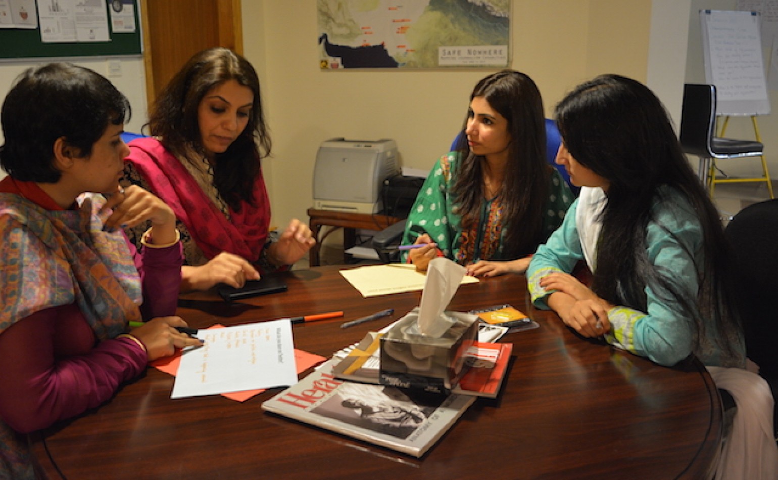 A help-desk for women journalists set up at Media Matters for Democracy to help them deal with digital security and online harassment issues