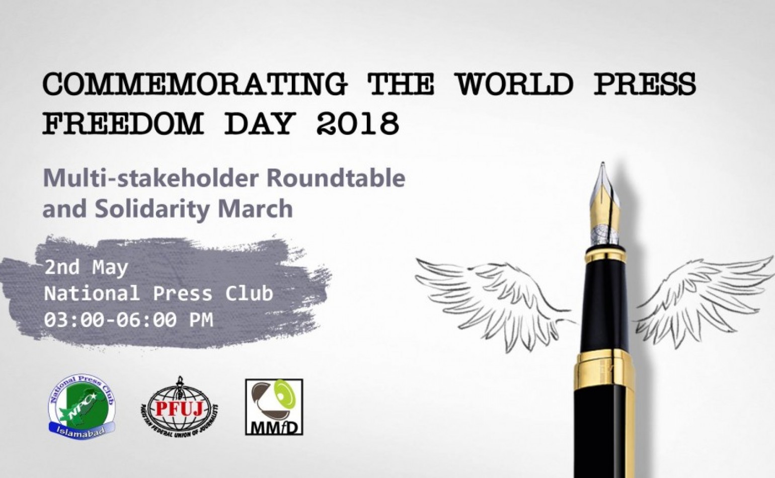 Commemorating the World Press Freedom Day 2018: a multistakeholder roundtable and solidarity march at the National Press Club