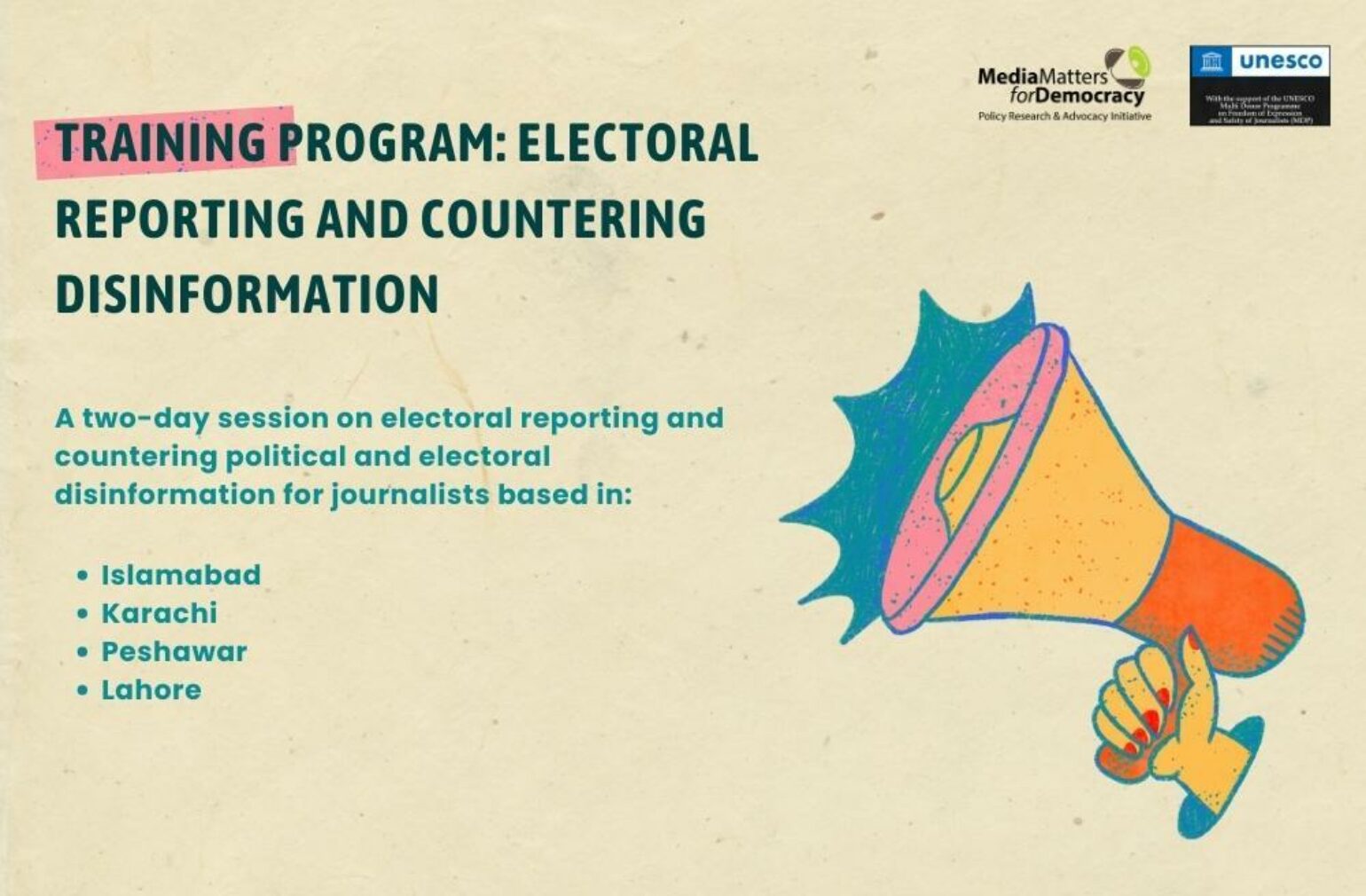 MMfD announces workshop on Election Reporting and Countering Disinformation